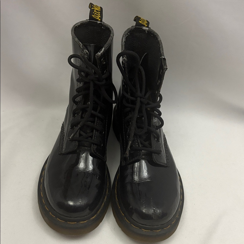 Dr. Martens Women’s 1460W Combat Boots Size 6 US 4 UK Patent Leather Black - Picture 9 of 15